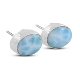 Larimar Studs Silver Earring