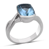 Blue Topaz Silver Rings