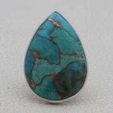 Blue Copper Turquise Silver Rings