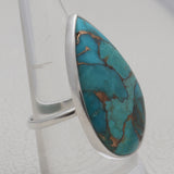 Blue Copper Turquise Silver Rings