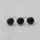 Black Onyx Silver Rings