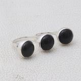 Black Onyx Silver Rings