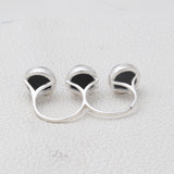 Black Onyx Silver Rings