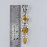 Natural Citrine Sterling Silver Pendant