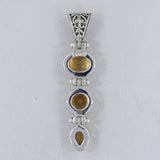 Natural Citrine Sterling Silver Pendant