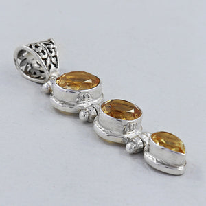 925 Sterling Silver Citrine Pendants