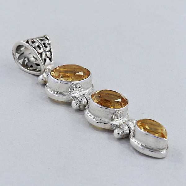 925 Sterling Silver Citrine Pendants