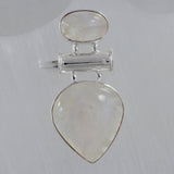 Rainbow Moonstone Silver Pendant