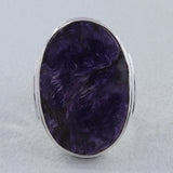 Charoite Gemstone 925 Sterling Silver Men's Ring