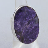 Charoite Gemstone 925 Sterling Silver Men's Ring