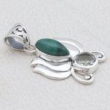 Malachite Silver Jewelry Set