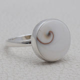 Shiva Shell Eye Silver Rings