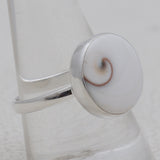 Shiva Shell Eye Silver Rings