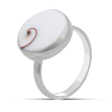 Shiva Shell Eye Silver Rings