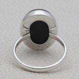 Rainbowc Obsidian Silver Rings