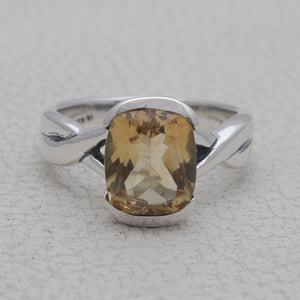 925 Sterling Silver Citrine Rings