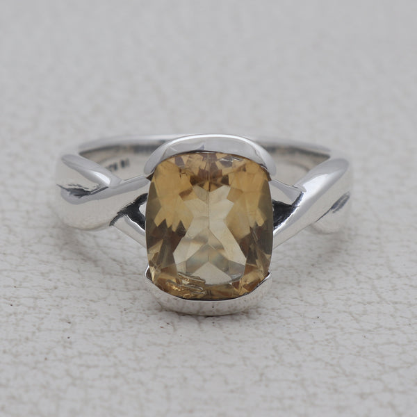 925 Sterling Silver Citrine Rings