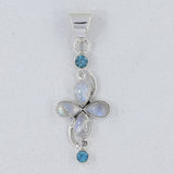 Rainbow Moonstone Silver Pendant