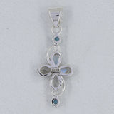 Rainbow Moonstone Silver Pendant