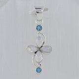 Rainbow Moonstone Silver Pendant