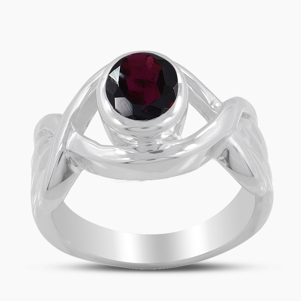 925 Sterling Silver Garnet Rings