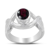 925 Sterling Silver Garnet Ring