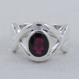 925 Sterling Silver Garnet Ring