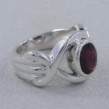 925 Sterling Silver Garnet Ring