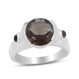 Smoky Quartz 925 Sterling Silver Ring