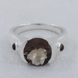 925 Sterling Silver Smoky Quartz Rings