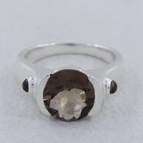 Smoky Quartz 925 Sterling Silver Ring