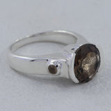 Smoky Quartz 925 Sterling Silver Ring