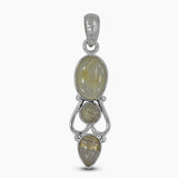 925 Silver Rutilated Quartz Pendants
