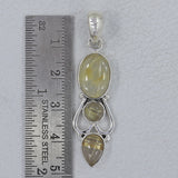 925 Silver Rutilated Quartz Pendants