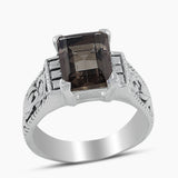 925 Sterling Silver Smoky Quartz Rings