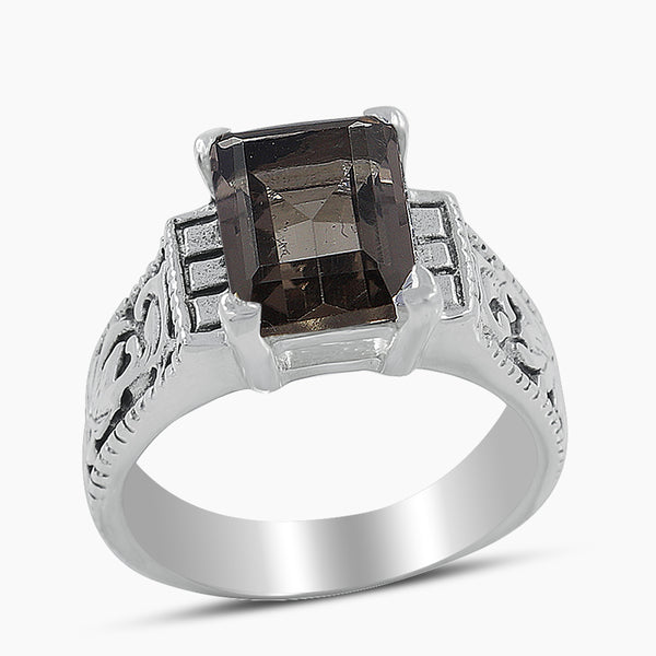 925 Sterling Silver Smoky Quartz Rings