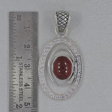 925 Sterling Silver Hessonite Pendant