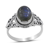 Natural Ethiopian Opal 925 Sterling Silver Ring