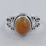 Natural Ethiopian Opal 925 Sterling Silver Ring