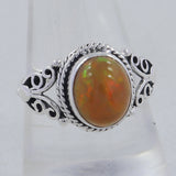 Natural Ethiopian Opal 925 Sterling Silver Ring