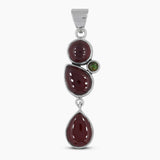 925 Sterling Silver Hessonite Pendants