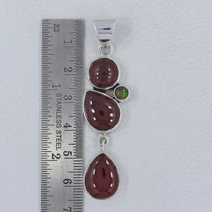 925 Sterling Silver Hessonite Pendant