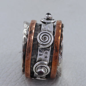 925 Sterling Silver Dual Tone Tourmaline Rings