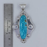 Mexican Turquoise 925 Sterling Silver Pendant