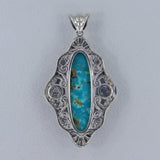 Mexican Turquoise 925 Sterling Silver Pendant