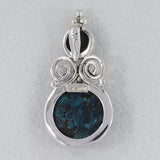 Natural Tibetan Turquoise Silver Pendant