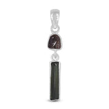 Pencil Tourmaline 925 Sterling Silver Pendant