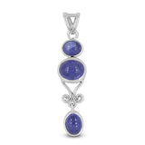 925 Sterling Silver Charoite Pendant