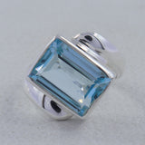 Blue Topaz 925 Sterling Silver Ring