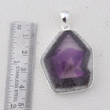 925 Silver Amethyst Cristal Quartz Pendant